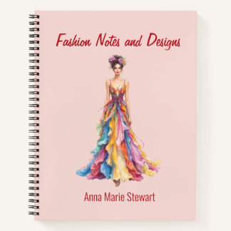 Personalized Fashion Sketch Book Notitieboek