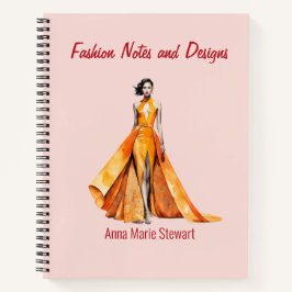 Personalized Fashion Sketch Book Notitieboek