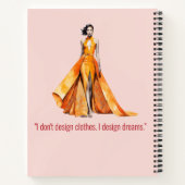 Personalized Fashion Sketch Book Notitieboek (Achterkant)