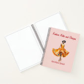 Personalized Fashion Sketch Book Notitieboek (Binnen)
