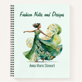 Personalized Fashion Sketch Book Notitieboek