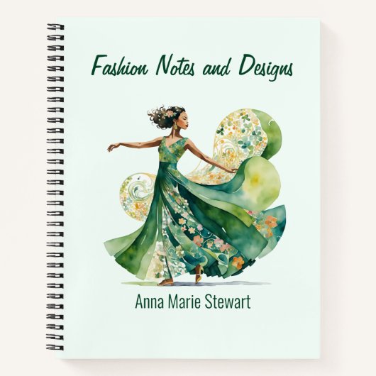 Personalized Fashion Sketch Book Notitieboek (Voorkant)
