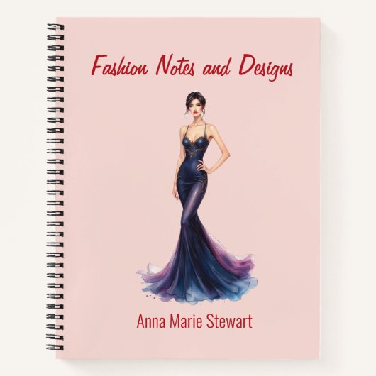 Personalized Fashion Sketch Book Notitieboek (Voorkant)
