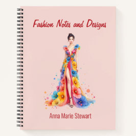 Personalized Fashion Sketch Book Notitieboek