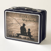 Personalized Father and Son Fishing Memory Box (Achterkant)