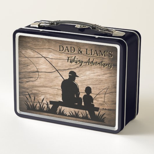 Personalized Father and Son Fishing Memory Box (Achterkant)