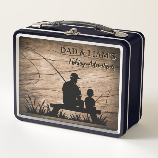 Personalized Father and Son Fishing Memory Box (Voorkant)