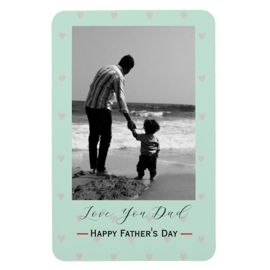 Personalized Father’s Day Photo Fridge Magnet Magneet (Verticaal)