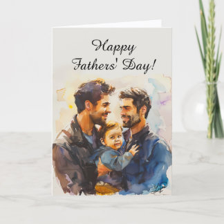 Personalized Father's Day Cards for Gay Dads Bedankkaart