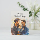 Personalized Father's Day Cards for Gay Dads Briefkaart (Staand voorkant)