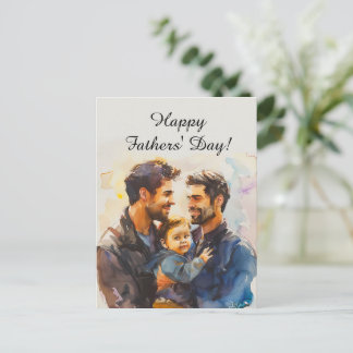 Personalized Father's Day Cards for Gay Dads Briefkaart