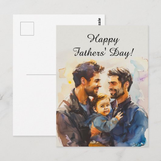 Personalized Father's Day Cards for Gay Dads Briefkaart (Voorkant / Achterkant)