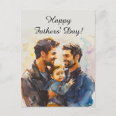 Personalized Father's Day Cards for Gay Dads Briefkaart (Voorkant)