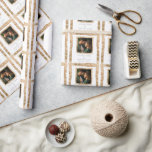 Personalized Faux Gold Frame Rustic Elegant Cadeaupapier<br><div class="desc">Gorgeous and elegant photo rustic faux gold frame and typography wrapping paper. Add your engagement or favorite photo to personalize this gift wrap for bridal shower or wedding day gifts.  So elegant and chic.</div>