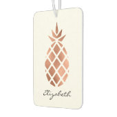 Personalized faux rose gold foil pineapple luchtverfrisser (Links)