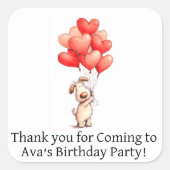 Personalized favor stickers kids party (Voorkant)