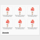 Personalized favor stickers kids party (Vel)
