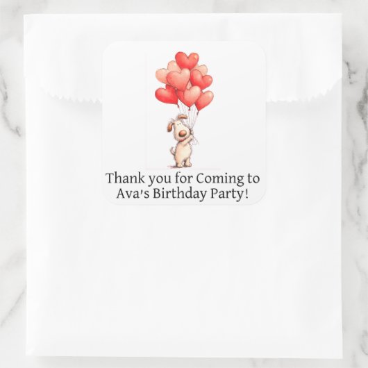 Personalized favor stickers kids party (Tas)