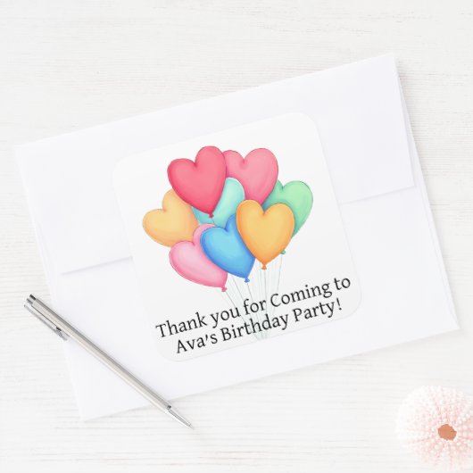 Personalized favor stickers kids party (Envelop)