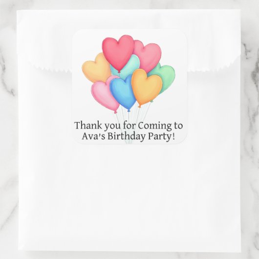 Personalized favor stickers kids party (Tas)
