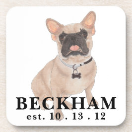 Personalized Fawn Mask Frenchie French Bulldog Bier Onderzetter