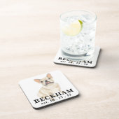 Personalized Fawn Tan Frenchie French Bulldog Bier Onderzetter (Rechterzijde)