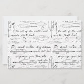 Personalized Feather Quill ink Handwritten Write Briefpapier (Achterkant)