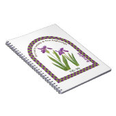 Personalized February Birth Month Flower Notebook Notitieboek (Rechterzijde)