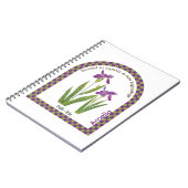 Personalized February Birth Month Flower Notebook Notitieboek (Linkerzijde)