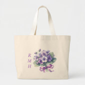 Personalized February Violet Tote Bag (Voorkant)