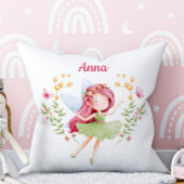 Personalized Feminine Fairy Girl Throw Pillow Kussen
