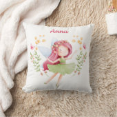 Personalized Feminine Fairy Girl Throw Pillow Kussen (Deken)