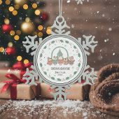 Personalized Festive Adventures Tin Sneeuwvlok Ornament