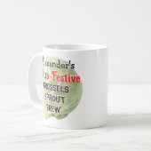 Personalized Festive Brussels Sprout Brew Funny Koffiemok (Voorkant links)