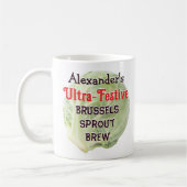 Personalized Festive Brussels Sprout Brew Funny Koffiemok (Links)