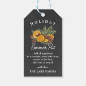 Personalized Festive Holiday Potpourri Tag Cadeaulabel (Voorkant)