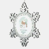 Personalized Festive Memories Tin Sneeuwvlok Ornament (Rechts)