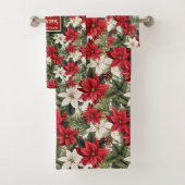 Personalized Festive Towels Elegant Holiday Style Bad Handdoek (Insitu)