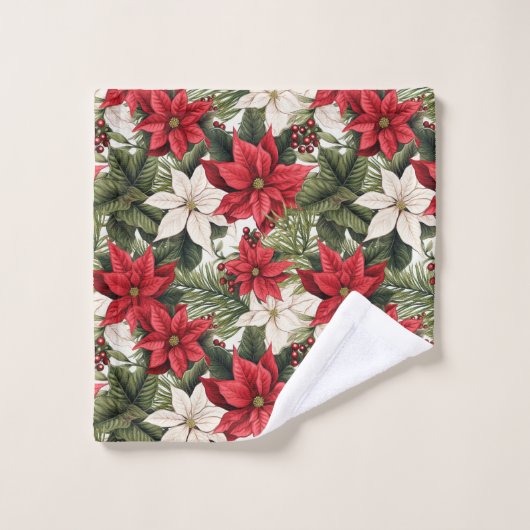 Personalized Festive Towels Elegant Holiday Style Bad Handdoek (Wasdoekje)