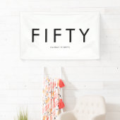 Personalized Fifty Bold 50th Birthday Party Spandoek (Insitu)