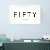 Personalized Fifty Bold 50th Birthday Party Spandoek (Beurs)