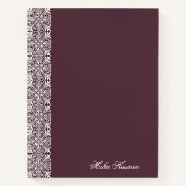 Personalized fig Floral Notebook   Notitieboek