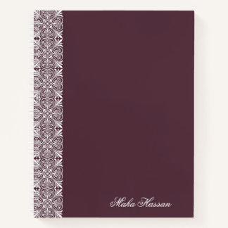 Personalized fig Floral Notebook   Notitieboek