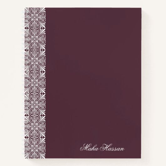 Personalized fig Floral Notebook   Notitieboek (Voorkant)
