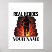Personalized Firefighter Poster – Custom Name (Voorkant)