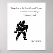 Personalized Firefighter Rescue Poster (Voorkant)