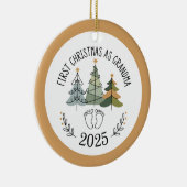 Personalized First Christmas as Grandma Keramisch Ornament (Rechts)