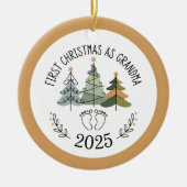 Personalized First Christmas as Grandma  Keramisch Ornament (Voorkant)