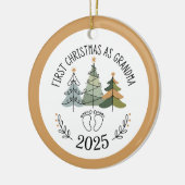 Personalized First Christmas as Grandma  Keramisch Ornament (Links)