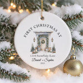 Personalized First Christmas At Our New Home Keramisch Ornament
